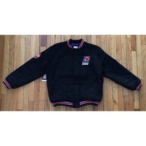 Size XL Mens Mitchell & Ness NBA Phoenix Suns HWC Wool Snap Varsity Jacket Black